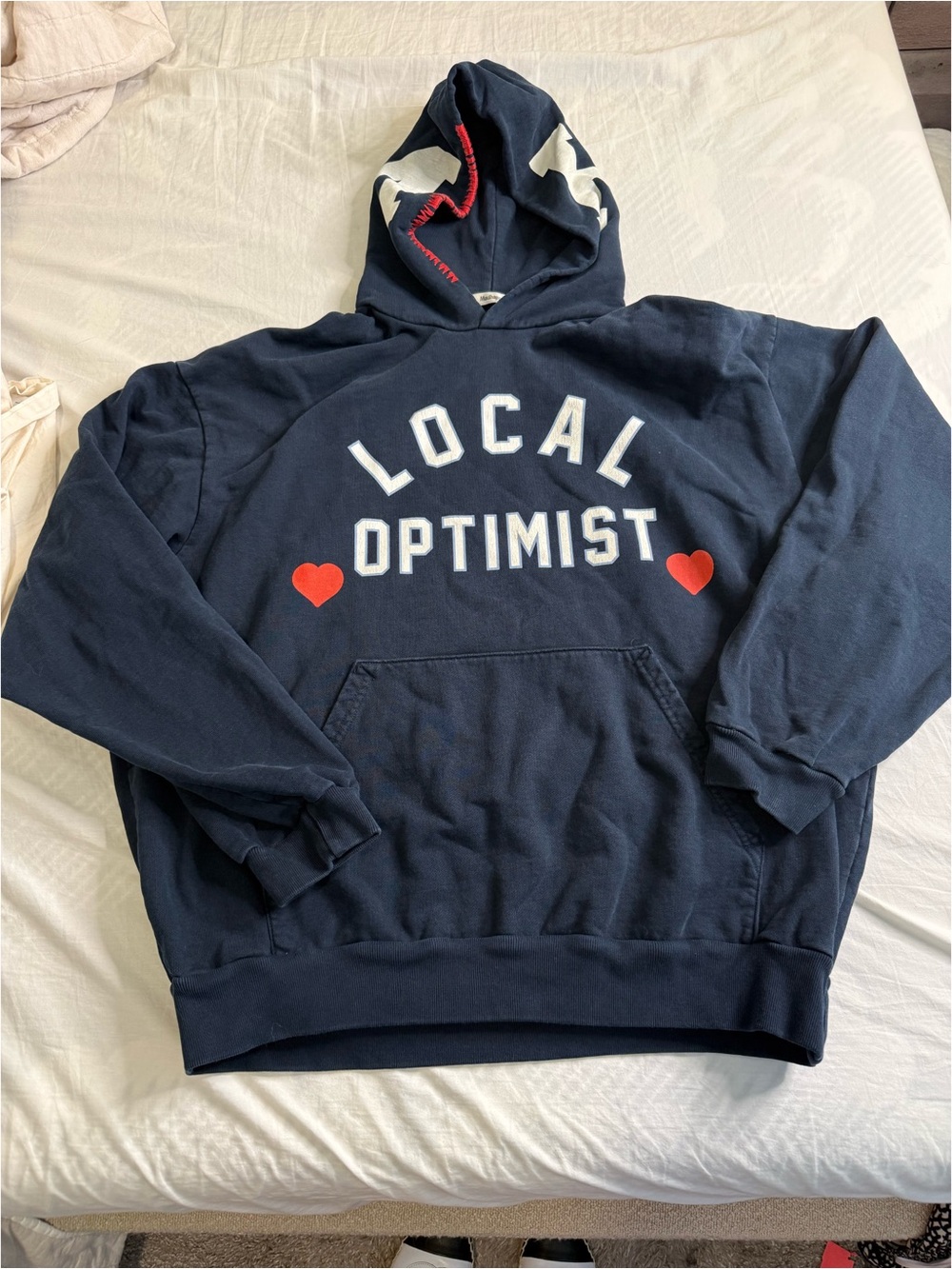 Local Optimist Navy Hoodie Sweatshirt - Unbranded